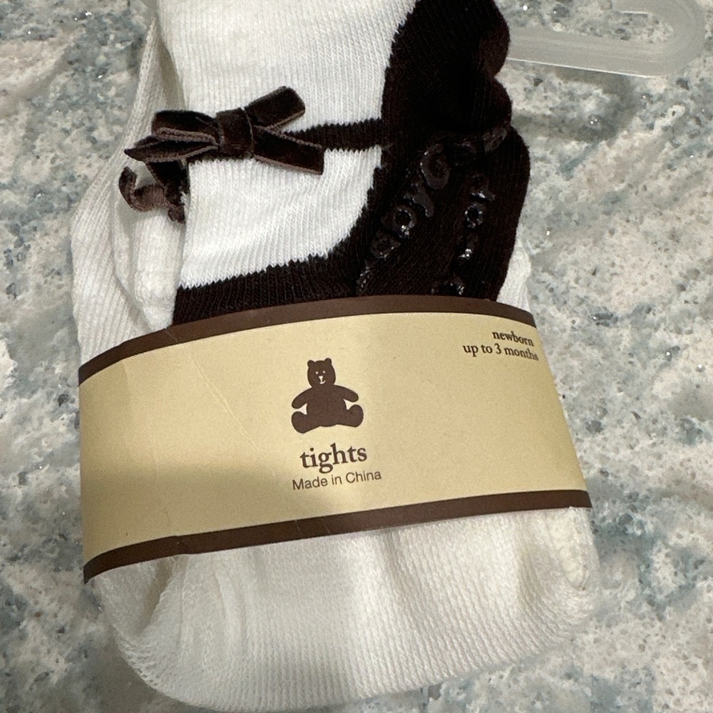 Brand new Gap newborn mary Jane tights